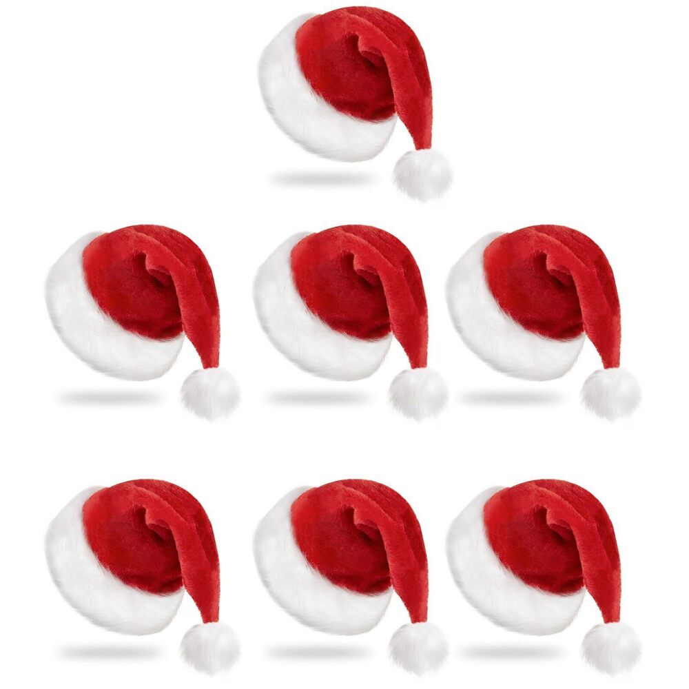6780 Christmas Hat, Santa Hat, Xmas Holiday Hat for Adults, Unisex Velvet